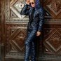 Glossy Black Customized Winter Ski Suit Overall Jumpsuit Outwear Outfit Male Fem