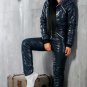 Glossy Black Customized Winter Ski Suit Overall Jumpsuit Outwear Outfit Male Fem