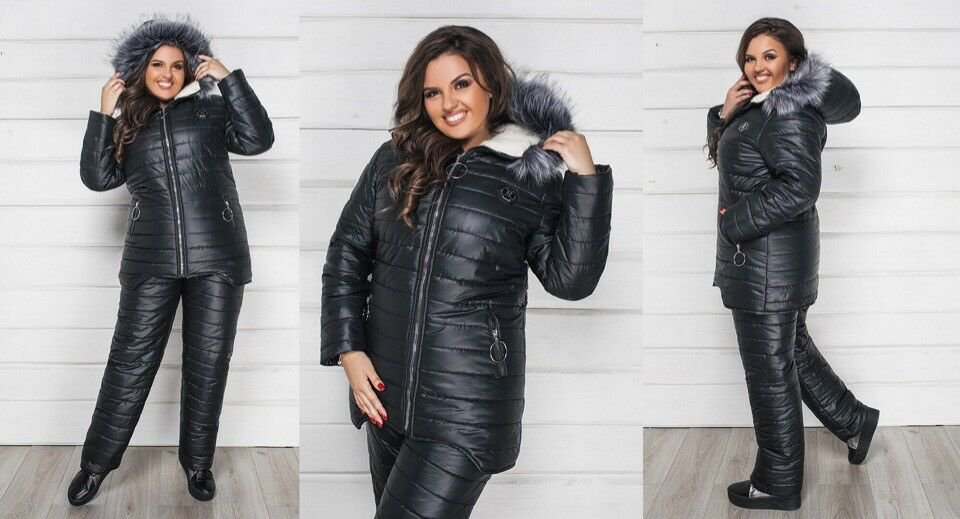 Man Woman Ski Suit Track Sport Set Jacket Pants Snow Trousers Winter Warm Nylon