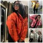Mens Womens Metallic Jacket Silver Red Pink Gold Blue Winter Ski Nylon Glanz Glo