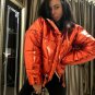 Mens Womens Metallic Jacket Silver Red Pink Gold Blue Winter Ski Nylon Glanz Glo