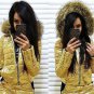 Men Women Active Wear Top Jacket Ski Snow Nylon Shine Glanz Silver Metallic Fur