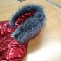 Mens Womens Customized Metallic Red Ski Suit Snow Winter Glanznylon Anzug Glossy