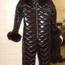 Ski Suit Womens Mens Snow Overall Jumpsuit Nylon One Piece Outwear Outfit Black