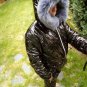 Male Ski Suit Shine Nylon Wet Leather Look Overall Snowsuit Winter Black Sport