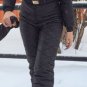 Male Ski Suit Shine Nylon Wet Leather Look Overall Snowsuit Winter Black Sport