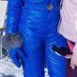 Ski Suit 2 in 1 Mens Womens Winter Snow Glanz Nylon Anzug Shine Overall One Piec