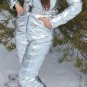 Ski Suit 2 in 1 Mens Womens Winter Snow Glanz Nylon Anzug Shine Overall One Piec