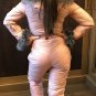 Ski Suit 2 in 1 Mens Womens Winter Snow Glanz Nylon Anzug Shine Overall One Piec
