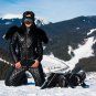 Winter Skisuit Snowsuit Ski Suit Overall Black Wet Look Gloss Shine Nylon Leathe