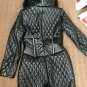 Winter Skisuit Snowsuit Ski Suit Overall Black Wet Look Gloss Shine Nylon Leathe