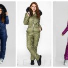Man Woman Overall One Piece Snow Ski Suit Nylon Purple Blue Olive Army Green Anz