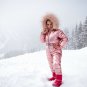Metallic Ski Snowsuit Suit Romper Jumpsuit Winter Children Baby Glanznylon Shine