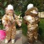 Metallic Ski Snowsuit Suit Romper Jumpsuit Winter Children Baby Glanznylon Shine