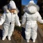 Metallic Ski Snowsuit Suit Romper Jumpsuit Winter Children Baby Glanznylon Shine