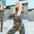 Camouflage Snowsuit Ski Suit Male Female Mens Womens Green White Overall Outwear