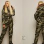 Camouflage Snowsuit Ski Suit Male Female Mens Womens Green White Overall Outwear