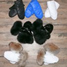 Men Women Winter Mitten Gloves Ski Fur Warm Nylon Waterproof Black Silver Gold