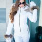 Womens Winter Jumpsuit Tracksuit Romper Overall Ski Sport Warm Playsuit Fur