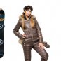 Womens Winter Jumpsuit Tracksuit Romper Overall Ski Sport Warm Playsuit Fur