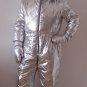 Man Woman Ski Suit Silver Metallic Overall Jumpsuit Balaklava Balaclava Outwear