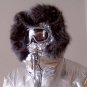 Man Woman Ski Suit Silver Metallic Overall Jumpsuit Balaklava Balaclava Outwear