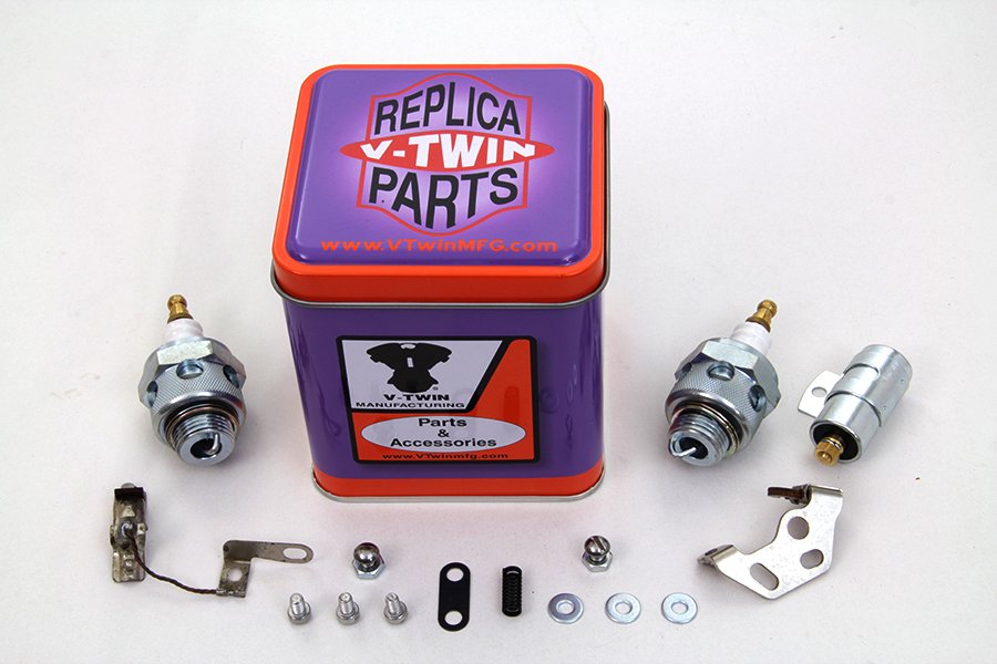 Ignition Tune Up Kit Beck Spark Plug for 1936-1947 EL, W & FL harley 32-1499