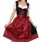 1300 Oktoberfest Bavarian Dirndl Dress 3 pieces - Included apron and white blouse