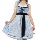 0652 Oktoberfest Bavarian Dirndl Dress 3 pieces - Included apron and white blouse