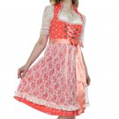 0653 Oktoberfest Bavarian Dirndl Dress 3 pieces - Included apron and white blouse