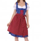0371 Oktoberfest Bavarian Dirndl Dress 3 pieces - Included apron and white blouse