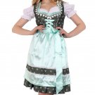 0853 Oktoberfest Bavarian Dirndl Dress 3 pieces - Included apron and white blouse