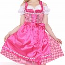 0753 Oktoberfest Bavarian Dirndl Dress 3 pieces - Included apron and white blouse