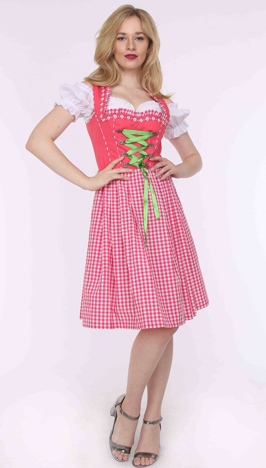 0471 Oktoberfest Bavarian Dirndl Dress 3 pieces - Included apron and ...
