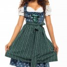 0261 Oktoberfest Bavarian Dirndl Dress 3 pieces - Included apron and white blouse