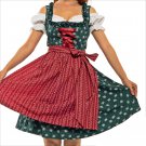 0262 Oktoberfest Bavarian Dirndl Dress 3 pieces - Included apron and white blouse
