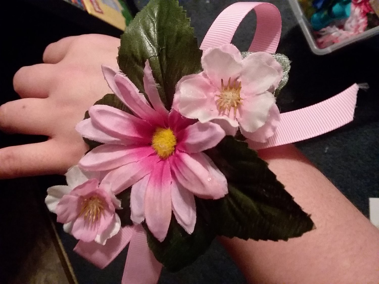 Silk Flower Wrist Corsage