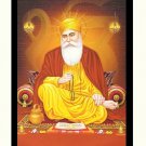 Guru Nanak Devji With Golden Temple Sparkle Print Wall Sticker Poster Without Frame (20 X 28 Inches)