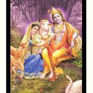 Beautiful Radha Krishna Wall Sticker Poster Without Frame (20 X 28 Inches)