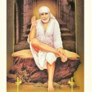 Sai Baba Sparkle Print Wall Sticker Poster Without Frame (20 X 28 Inches)