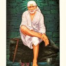 Shirdi Sai Baba Sparkle Print Wall Sticker Poster Without Frame (20 X 28 Inches)