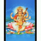 Maa Saraswati Sparkle Print Wall Sticker Poster Without Frame (20 X 28 Inches)