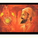 Indian Great Shivaji Maharaj Sparkle Print  Wall Sticker Poster Without Frame (20 X 28 Inches)