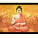 Meditating Buddha Sparkle Print Wall Sticker Poster Without Frame (20 X 28 Inches)