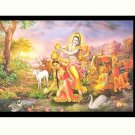 Majestic Radha With Krishna Sparkle Print Sticker Poster Without Frame (20 X 28 Inches)