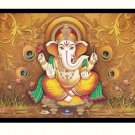 Shree Ganesh Sparkle Pirnt Wall Sticker Poster Without Frame (20 X 28 Inches)