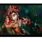 Beautiful Radha Krishna Sparkle Print Sticker Poster Without Frame (20 X 28 Inches)