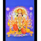 Panchmukhi Hanuman Sparkle Print Sticker Poster Without Frame (20 X 28 Inches)
