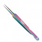 6PCS Complete Multi Titanium Coated Eyelash Extension Tweezers