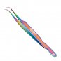 6PCS Complete Multi Titanium Coated Eyelash Extension Tweezers